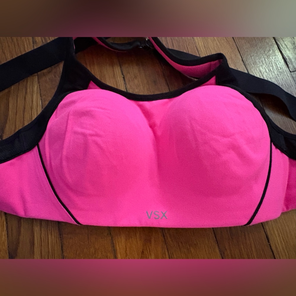 VSX Vibrant Pink and Black Sports Bra